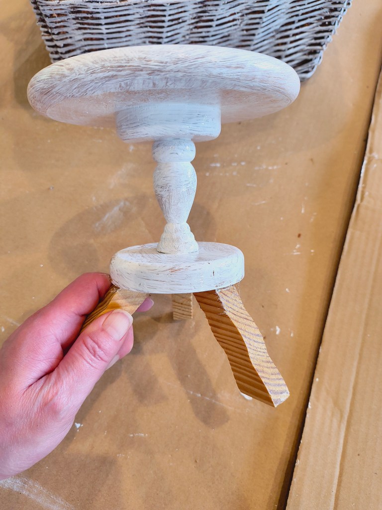 Painting a miniature dining table white.
acrossthelake.blog