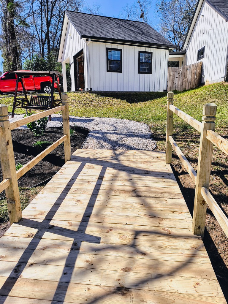 Landscape bridge designed by Eagle A. Improvements, Houston, TX acrossthelake.blog