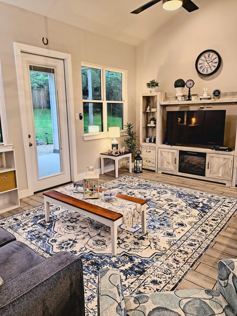 Royalview Living Room Decor and Area Rug.  acrossthelake.blog
