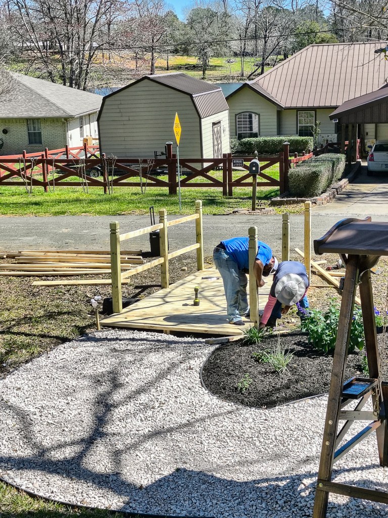 Landscape bridge designed by Eagle A. Improvements, Houston, TX acrossthelake.blog