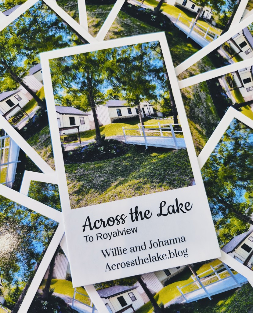 Business cards featuring a photo of Royalview.
acrossthelake.blog