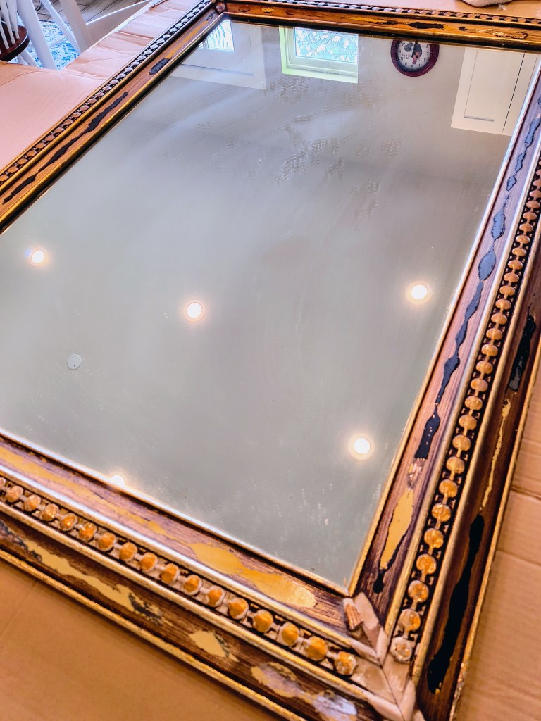 Western Motif Vintage Mirror Before Makeover.
acrossthelake.blog