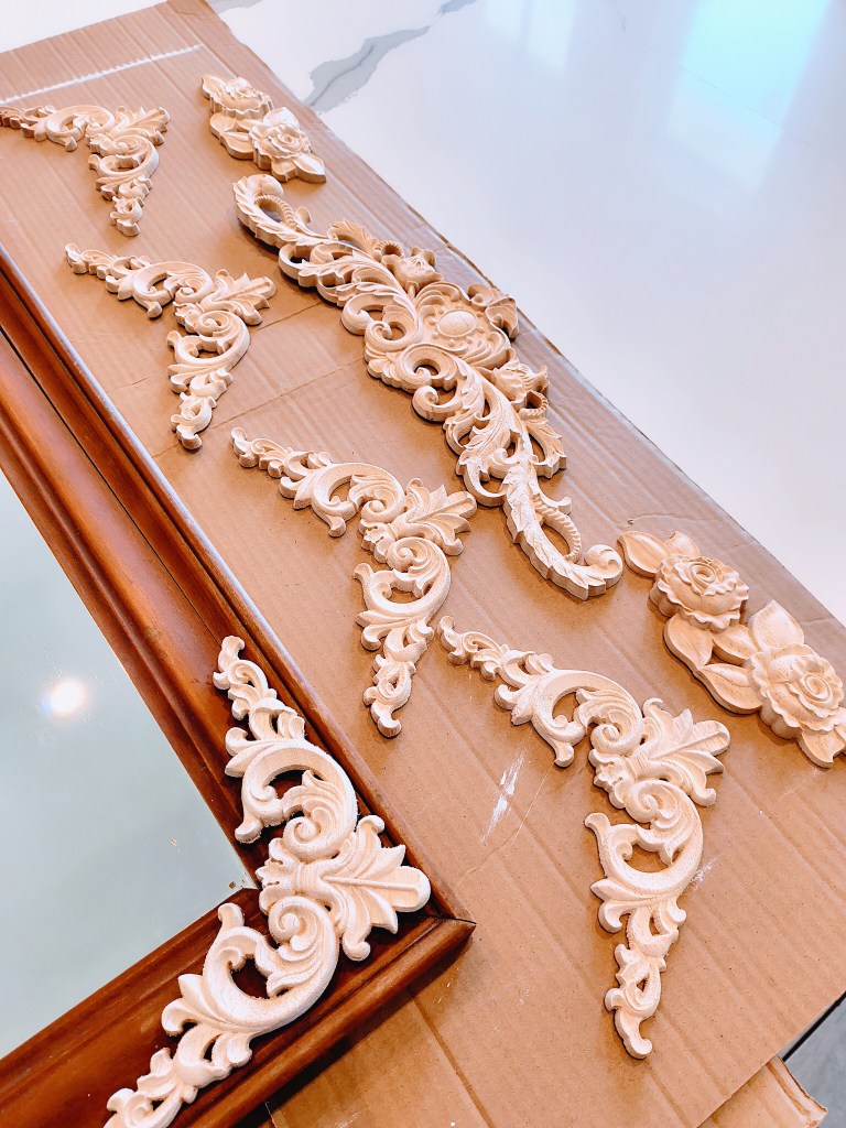 Set of beautiful wooden appliques onlays from Amazon, https://amzn.to/3FQvNl7
acrossthelake.blog