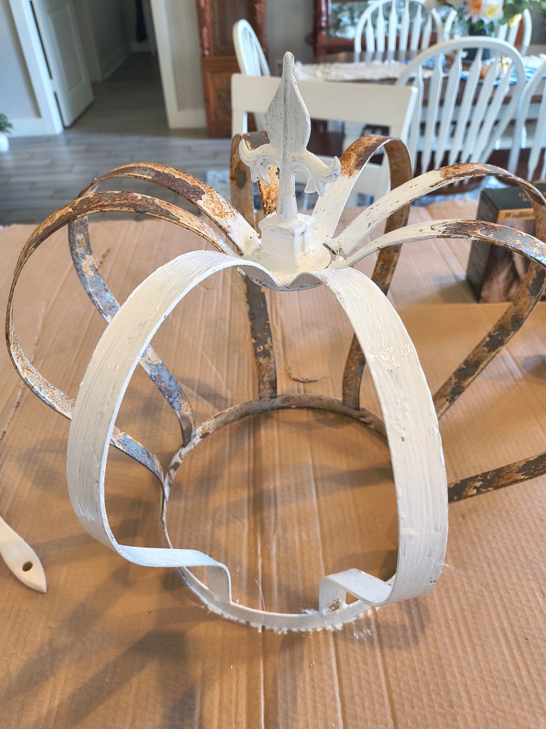 Royalview's crown transformation in progress:  Painting it in white.
acrossthelake.blog