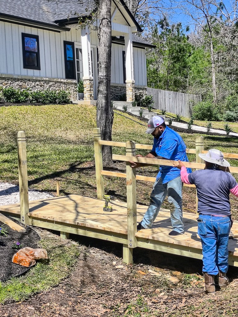 Landscape bridge designed by Eagle A. Improvements, Houston, TX acrossthelake.blog