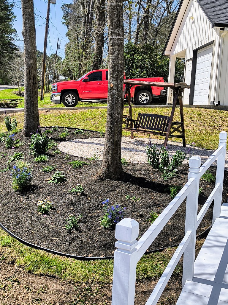 After photo:  South Lawn Garden Area.  acrossthelake.blog