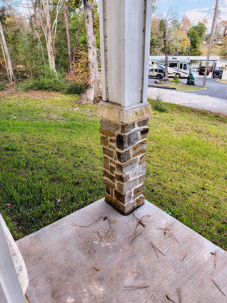 Before Photo:  View from our porch to our front North Lawn area.
acrossthelake.blog