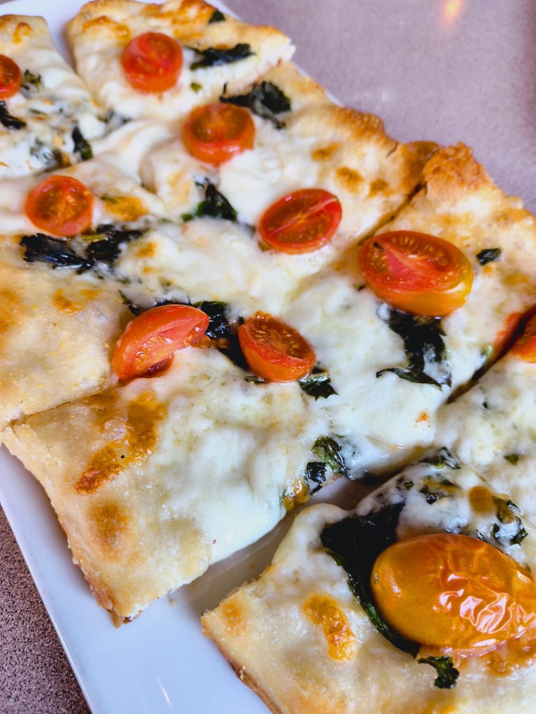 Classic Margherita Flat Bread from the Pizza Shack, Willis, Texas.
acrossthelake.blog