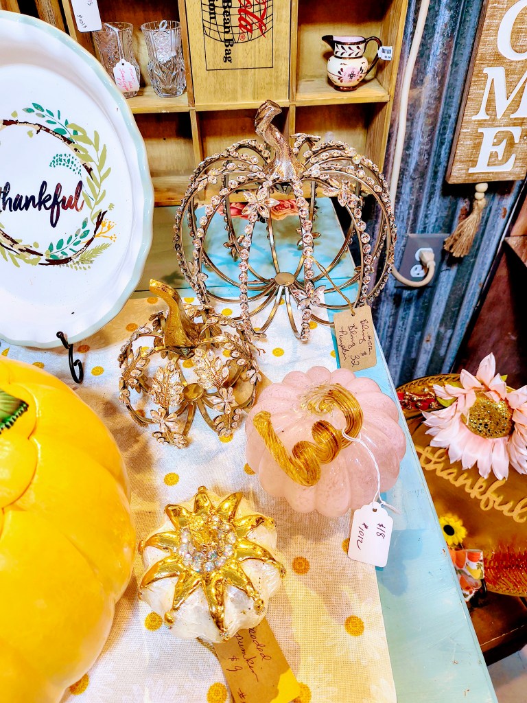 Pumpkin bling at Yesterday's Treasures in Willis, TX.
acrossthelake.blog