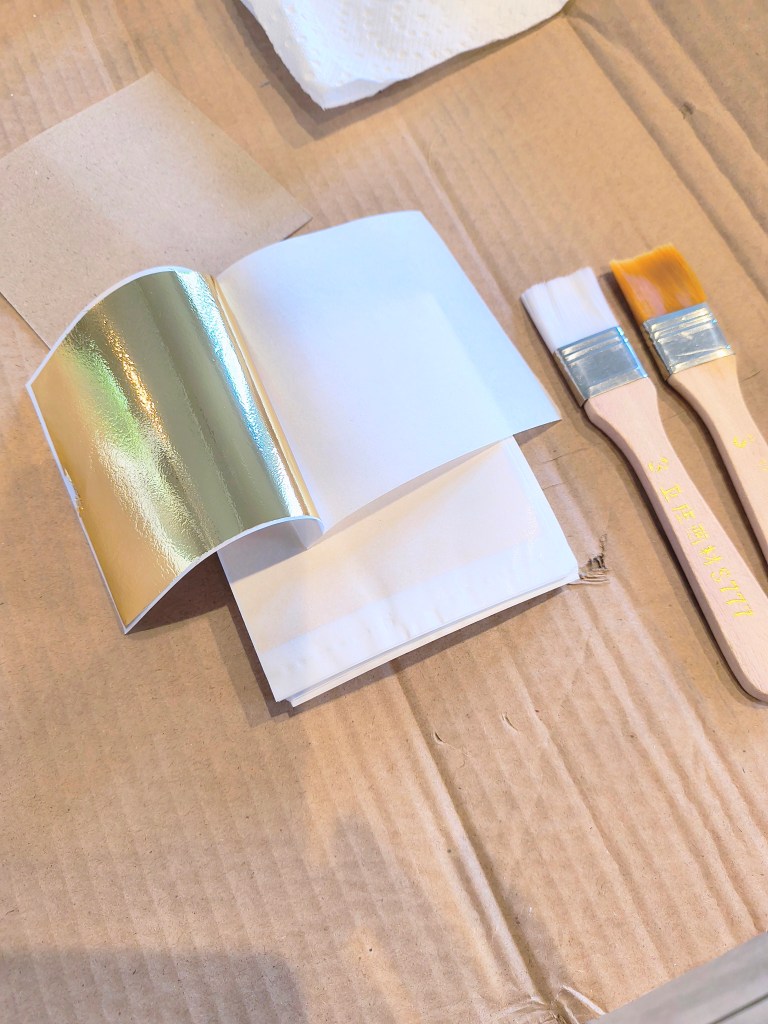 Gold Leaf sheets and paint brushes from my Wadities Gold Leaf Kit from Amazon.
https://amzn.to/4mvqjeG
acrossthelake.blog