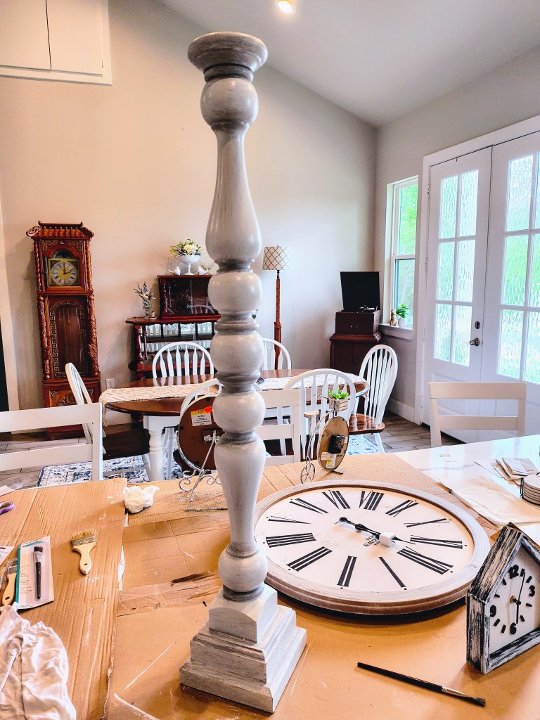 DIY paint project:  Wooden candlestick holder
acrossthelake.blog