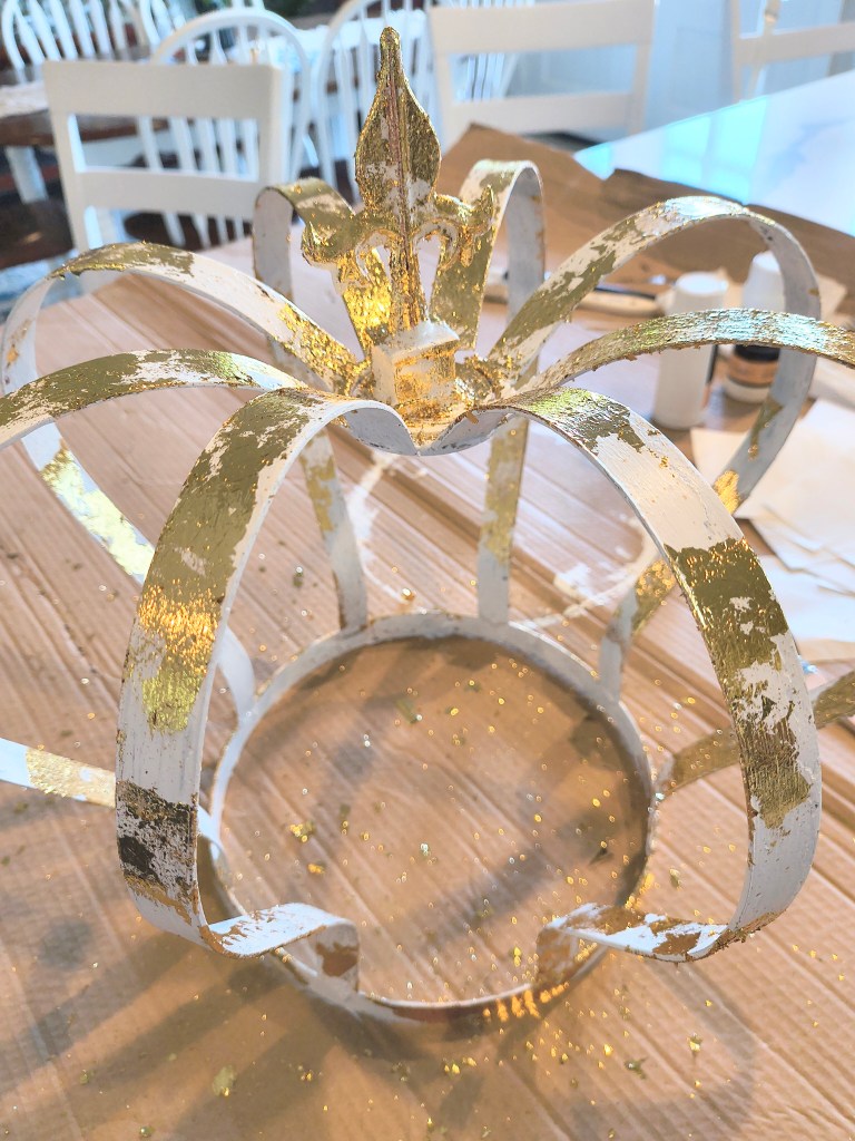 Gold leafing applied:  Before the varnish.
https://amzn.to/4mvqjeG
acrossthelake.blog