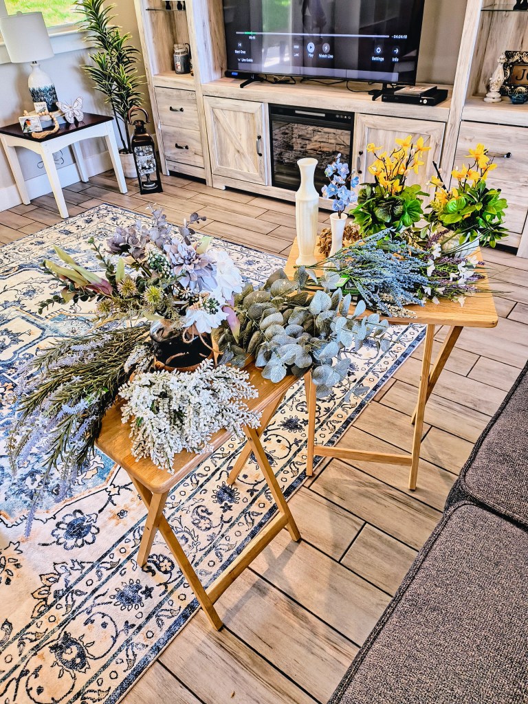 Doing faux floral arranging in white milk glass vases. Faux floral haul from Michaels in Conroe, TX.
acrossthelake.blog