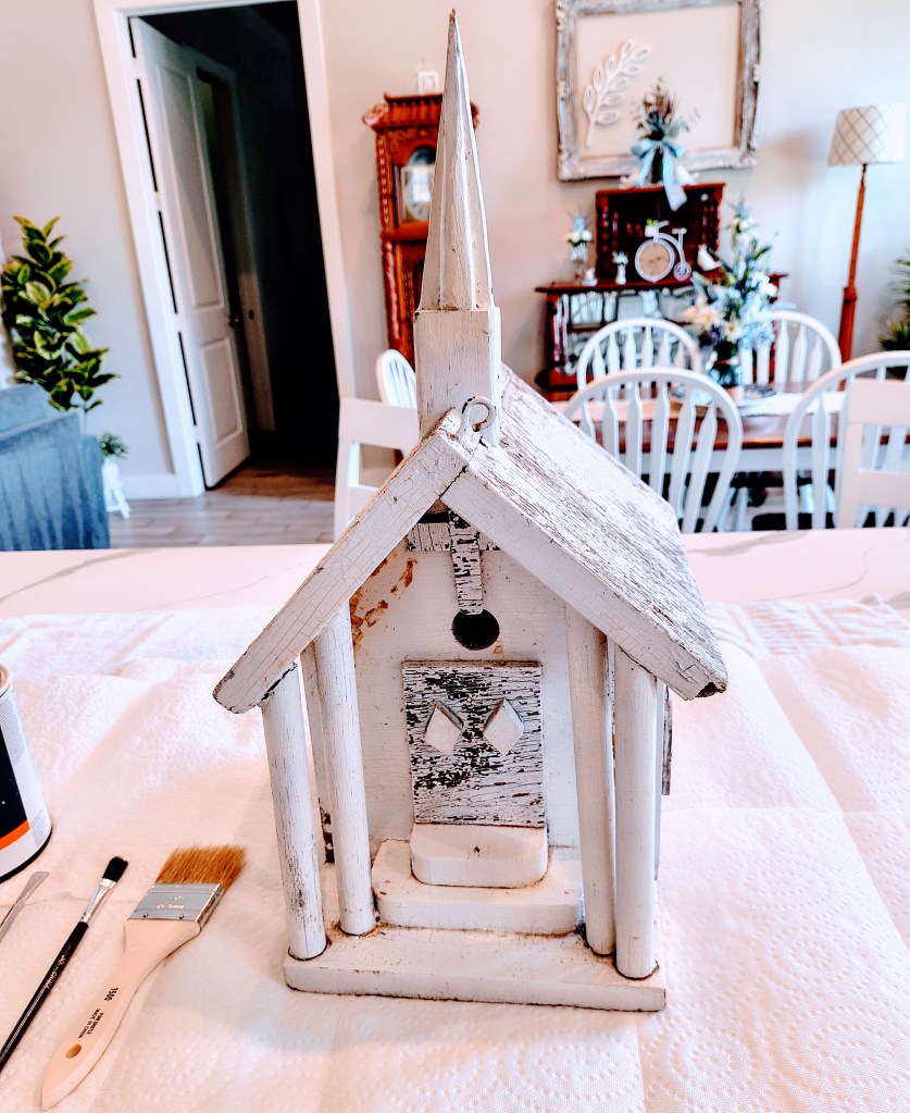 Vintage Church Birdhouse, Before Pic.
acrossthelake.blog