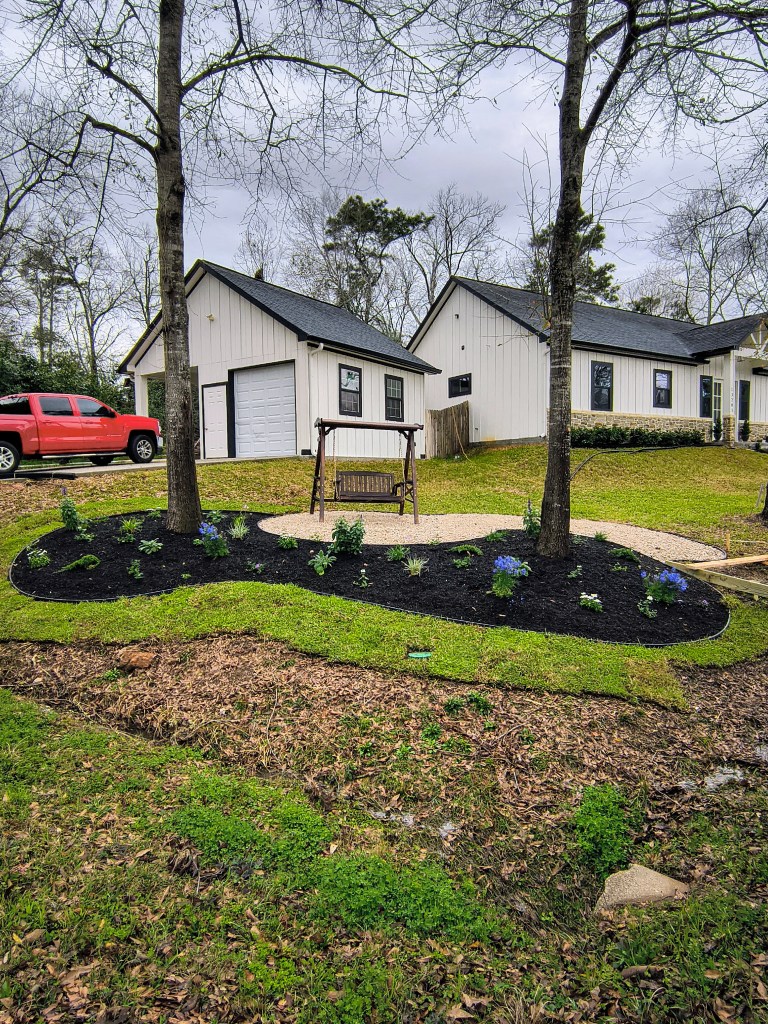 Wooden Outdoor Swing with Stand and Canopy, from Amazon.
https://amzn.to/3QLKOpW